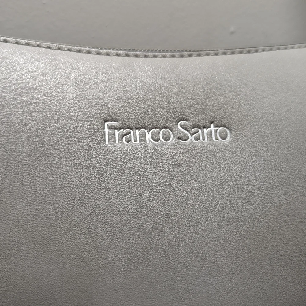 Franco Sarto Gray Handbag Purse cutout Eyelet Light - Picture 3 of 7